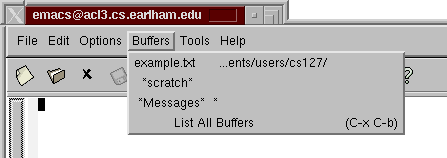 the buffers menu